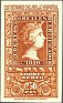 Spain 1950 Spanish Stamp Centenary 2,50 PTA Marrón y Amarillo Edifil 1080. Spain 1950 1080 Queen Isabel II. Subida por susofe
